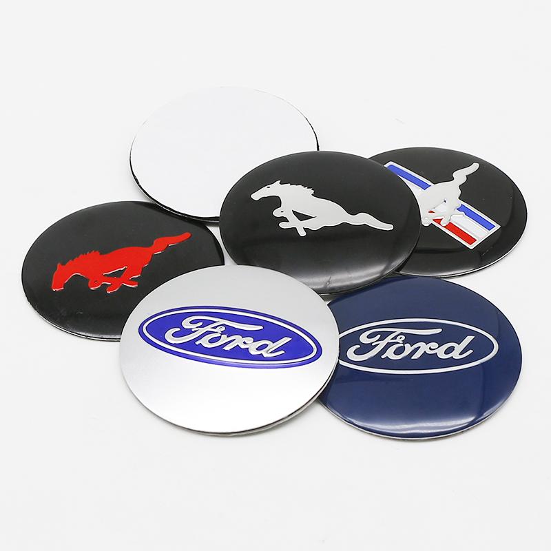 4Pcs 56mm 3D ABS Wheel Center Hub Cap Badge Overlay For Ford Focus Mondeo Fusion Escape Kuga F150 F250 Auto Tuning Accessories