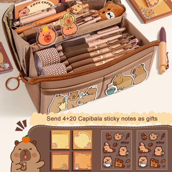 Pouzdro na tužky s více přihrádkami Velký otevírací systém na zip Úložný systém Taška na psací potřeby Školní potřeby