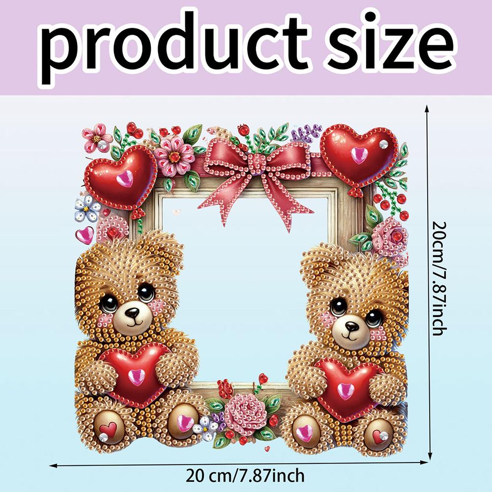 Acrylic Special Shape Flower Bird Rhinestone Tabletop Photo Frame Kit Table Top Diamond Painting Frame Kits Bedroom Table Decor