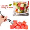 2 in 1 Tragbarer Wassermelonengabel-Schneider Mehrzweck-Wassermelonenschneider Messer Edelstahl Küche Obstschneidegabel