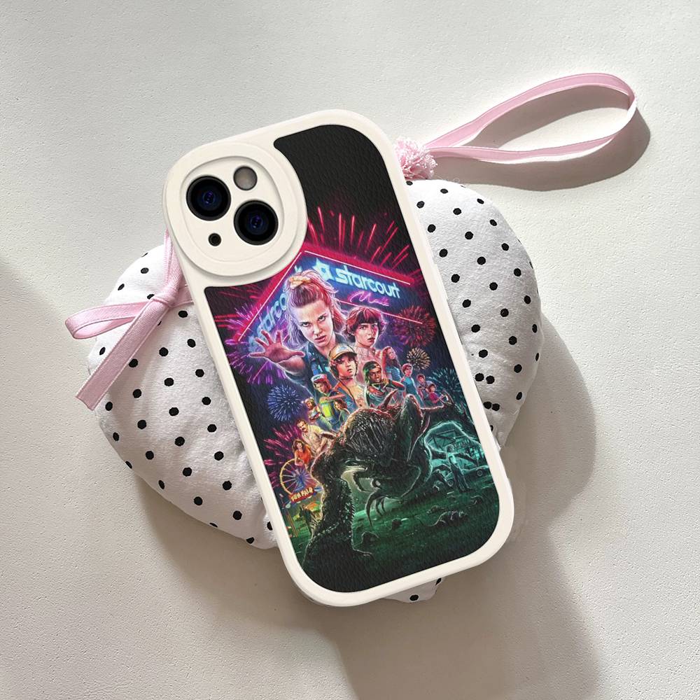Hot S-Stranger T-Things Leather Phone Case For IPhone 15 14 13 Pro Max 12 11 16 Plus Phone Cover