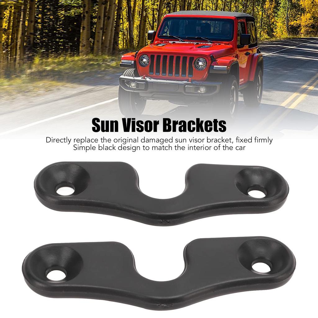 KIMISS Sun Visor Repair Kit, Car Sun Visor Mount Clip Bracket Holder Replacement for Wrangler JL2018 and Up