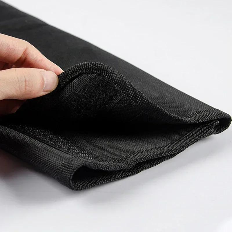 Black Chef Knife Roll - 5-Pocket Oxford Knife Bag for Kitchen/Cooking, Portable Durable Knife Storage Case with Carry Handle