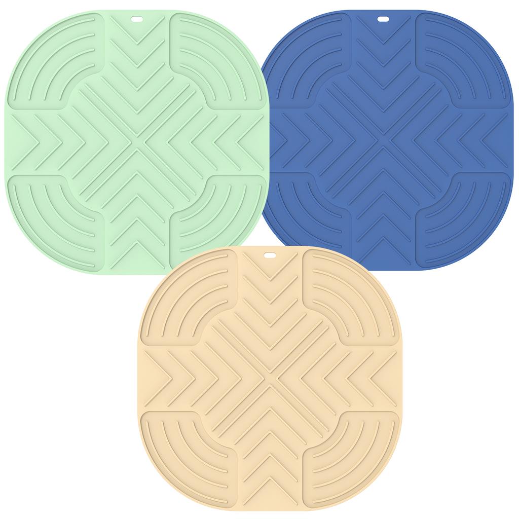3/4Pcs Air Fryer Insulated Mat Heat Resistant Non Slip Silicone Pad for Kitchen Microwave Safe Compatible with Ninja Crispi