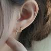 youngglow 14k basic one touch ring earrings