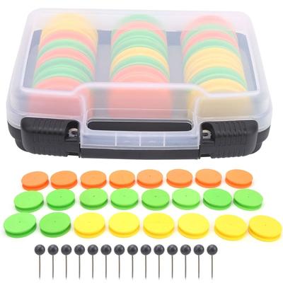 24Pcs Round Fishing Line Foam Spools Fishing Line Storage Holder with Storage Box Fishing Winding Board Easy To Use
