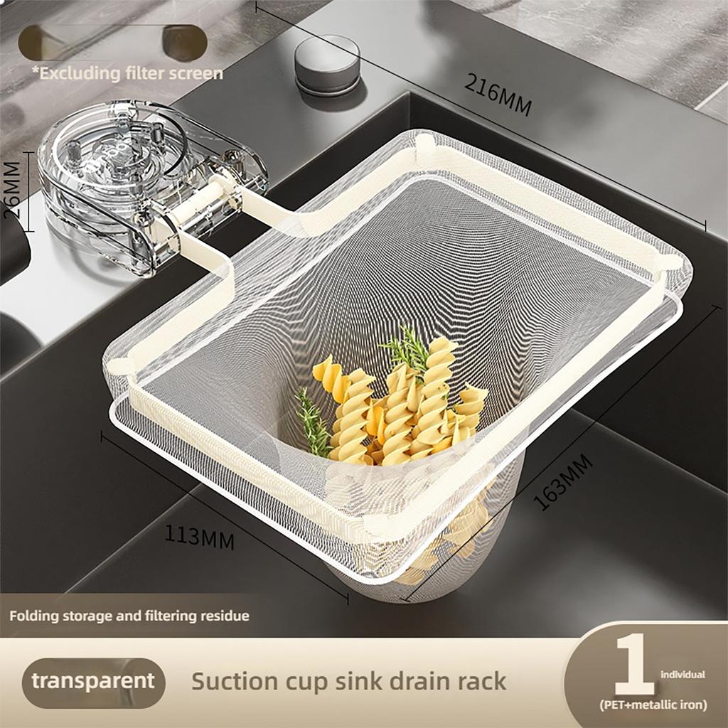 Kitchen Sink Strainer Rack Suction Cup Iron Drainage Strainer Filter Bag Efficiently Collects Leftovers For Kitchen Cleaning