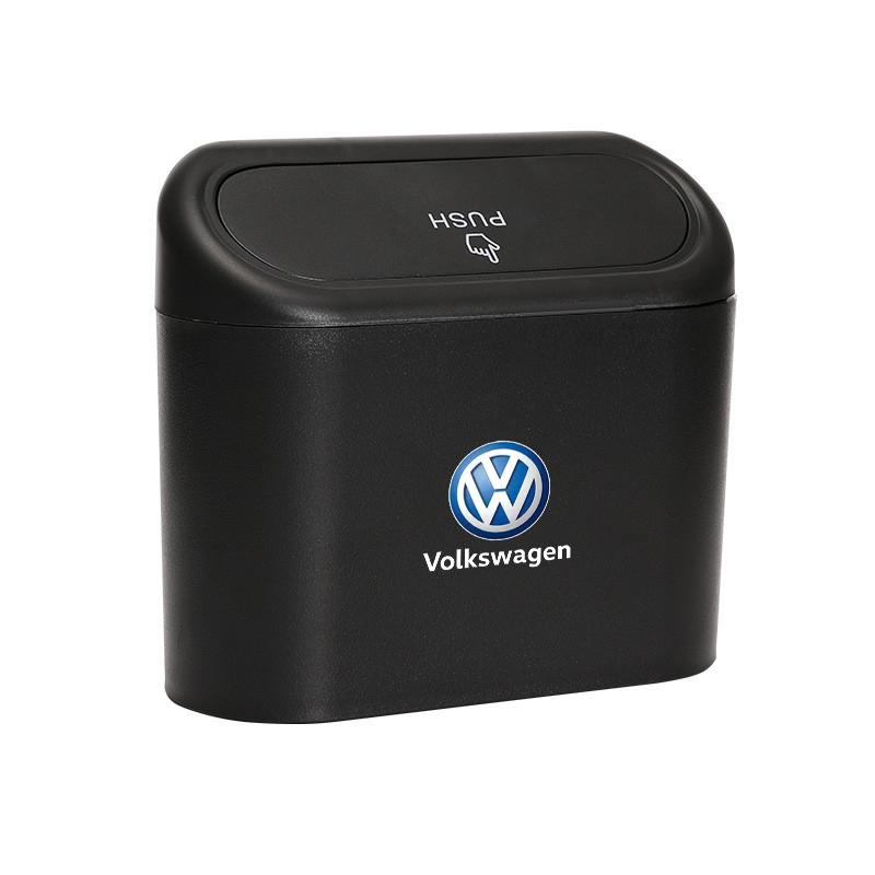 

For VOLKSWAGEN VW Car Clamshell Trash Bin Hanging Vehicle Garbage Dust Case Storage Box Black ABS For volkswagen vw magotan polo