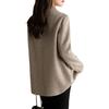 Korean Style High-End Autumn Winter New Maxi Fit Slim Stand Collar Doll Collar Wool Coat for Women