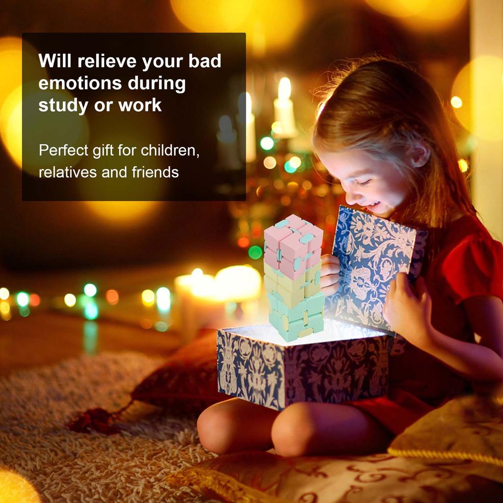 3pcs Plastic Infinite Cube Matte Decompression Toy for Adults Children Office Household Playing