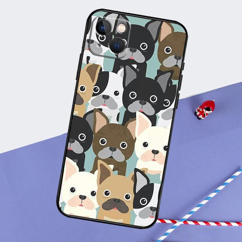 French Bulldog Phone Case For iPhone 16 Pro 15 Pro 11 12 13 14 Pro Max Mini XR 16e 15 16 Plus Cover Shell