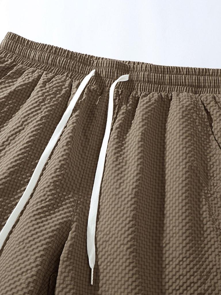 Men's Ice Silk Quick-Dry Summer Sport Set: Casual Loose Polo T-Shirt & Shorts.