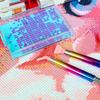Rainbow Gradient Metal Diamond Painting Pen Kit with 12 Plastic Tips and 6 Wax Pads Ergonomic Handle for 5D Diamond Art Rhinestone Crafts