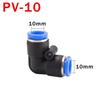 10/50Pcs PV Quick Connector Pneumatic Plug 90 Degree Elbow Plastic Quick Fitting 4mm/6mm/8mm/10mm Air Parts Pipe Push In Water Ventilation Valves 4