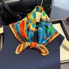 Luxury Brand 100% Natural Silk Scarf Women Design Small Square Shawl Hair Ribbon Headband Fashion Neckerchief Bandana