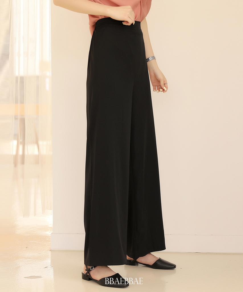 Ppaeppae Lightweight Back-Banded Wide Long Slacks