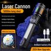 Type-C Rechargeable Flashlight with Side Light & COB Warning for Outdoor Use
