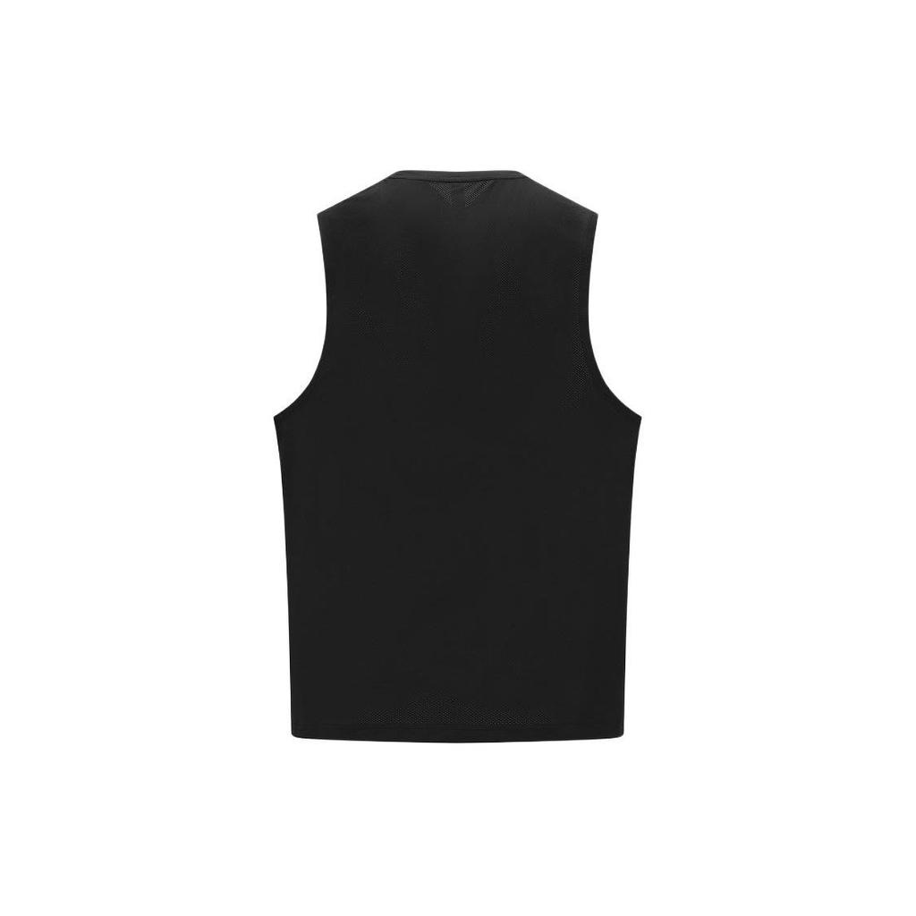 Reebok Logo Print Sports Casual Fitness Training Knit Tank Top Men Tops Black 24SRM419MGH0