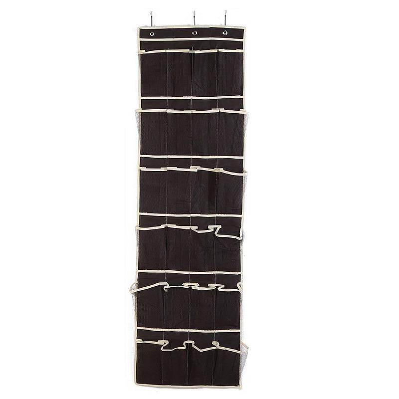 24 Pocket Shoe Space Door Hanging Organizer Rack Wall Bag Storage Closet Holder