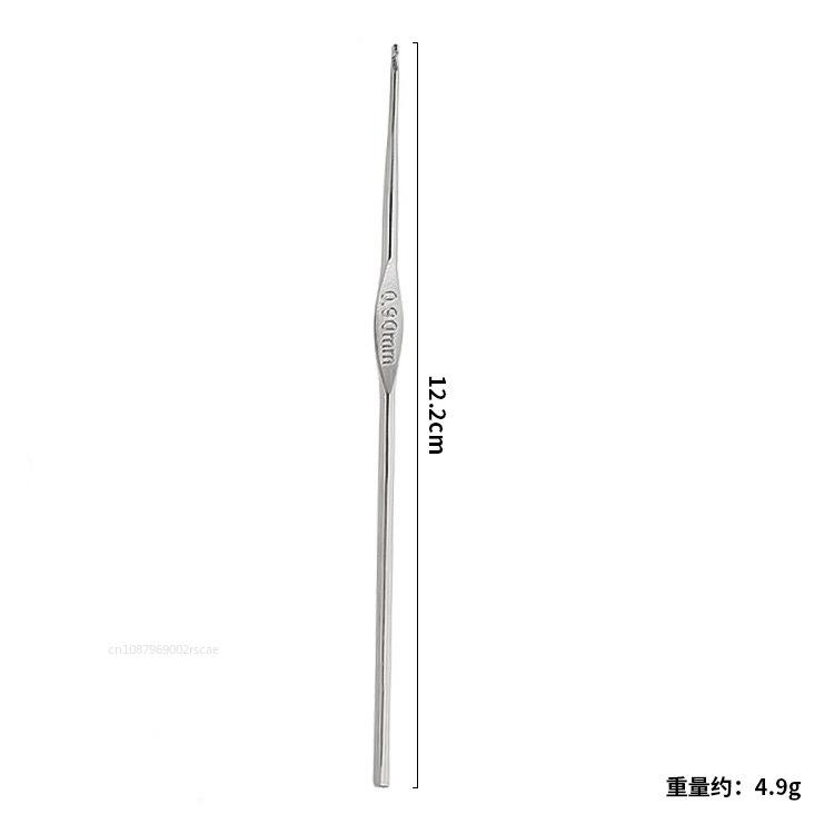 Metal Handle Crochet Hook Knitting Needles Set Small Sizes 0.6-1.9mm DIY Lace Crochet Needles for Yarn Weave Tools Safety Pins