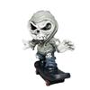 Scary Resins Skeleton Sculpture Funny Skateboarding Skull Figurine Ornament for Halloween Party Desktop Decoration