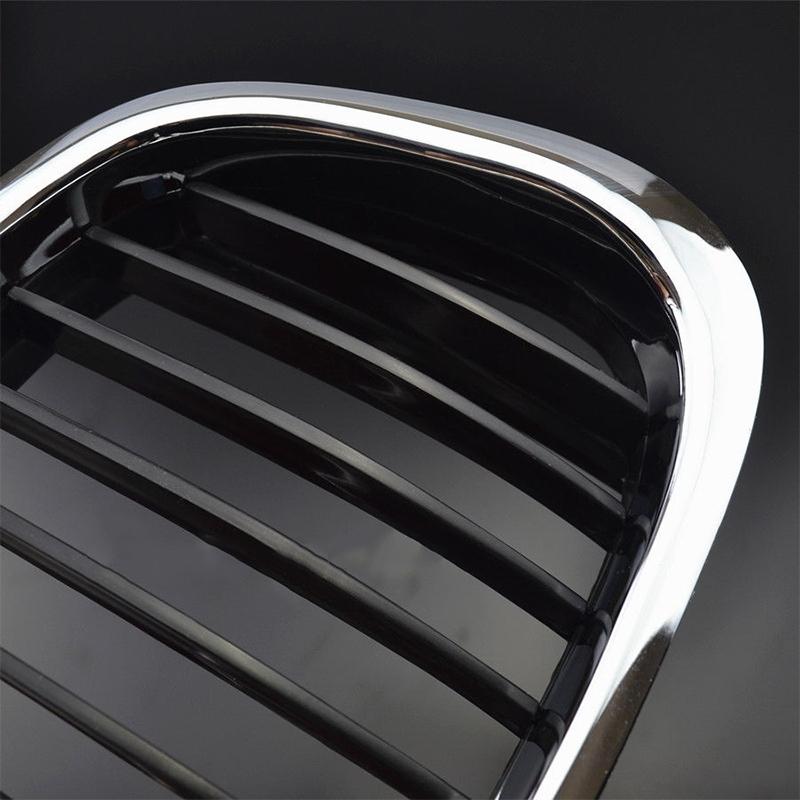 100% Brand New And High Quality ABS plastic Black and silver surround Front Chrome Grille Grill For B/MW E39 5-series 97-03