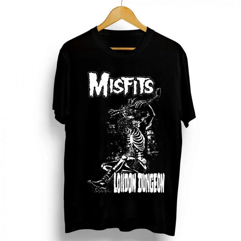 T Shirt Y2K Men's Womens Harajuku Gothic Hip Hop Graphic Printing Cotton Round Neck MISFITS Oversized Tees Short Sleeve Tops