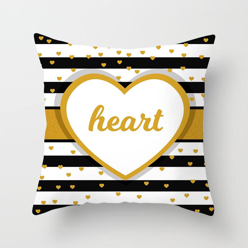 

Подушка для дивана в скандинавском стиле с золотистым геометрическим принтом, наволочка, квадратная подушка, для дома 45 * 45Cm (excluding pillow core)