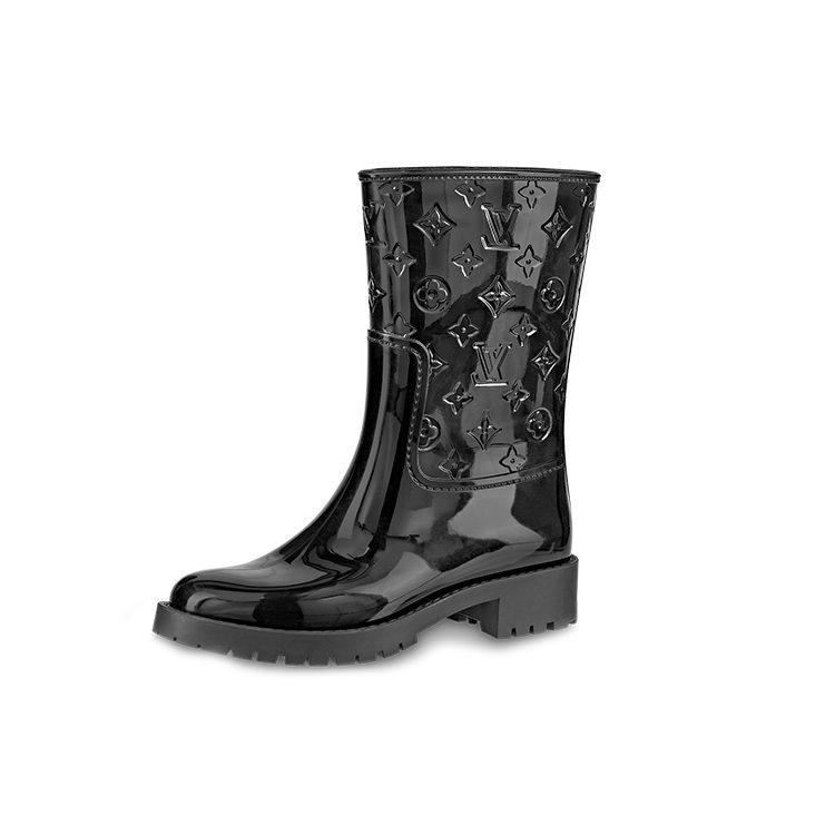 Louis Vuitton Drops Flat Half Boots 'Black' Women's 1A8QUX