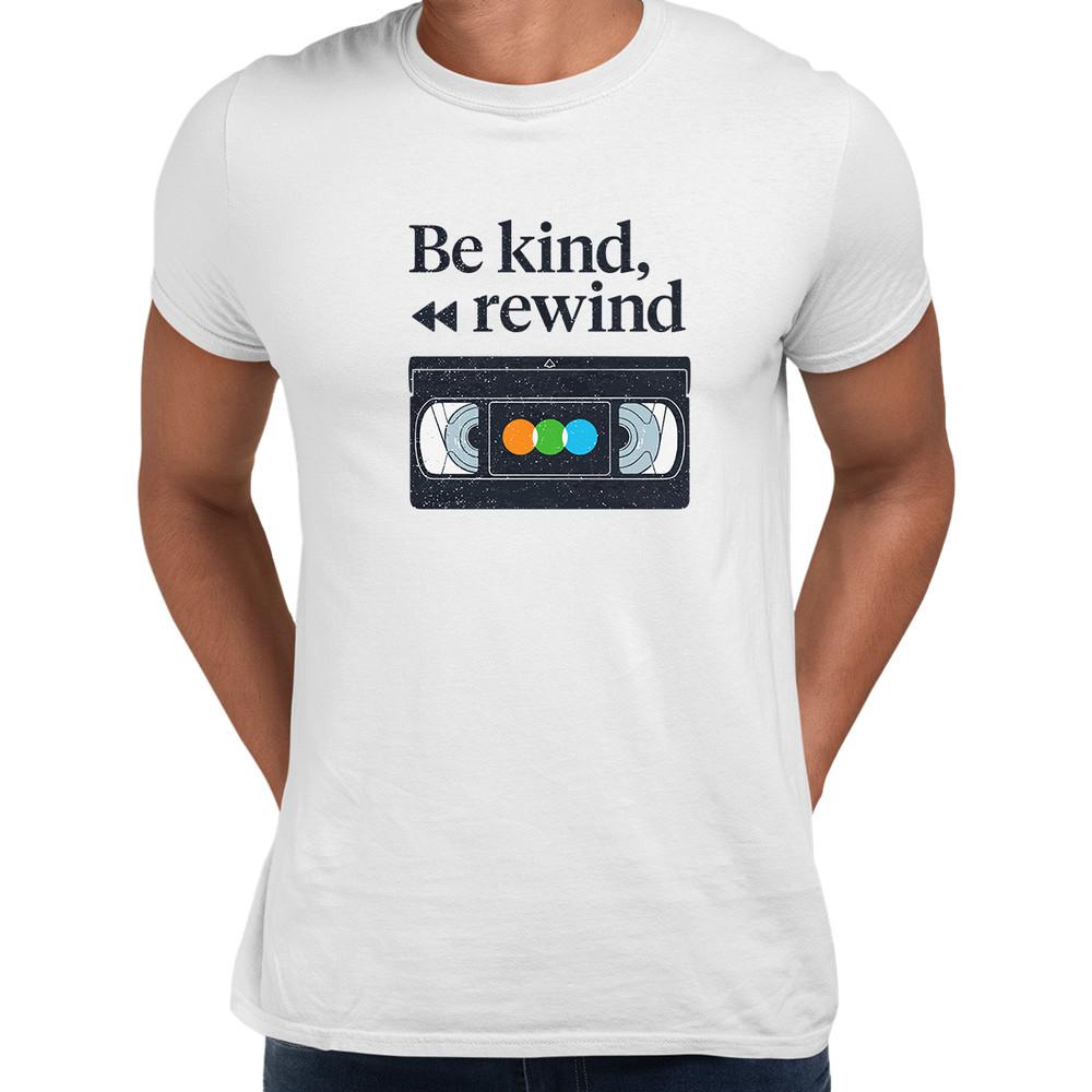VHS Cassette Retro T Shirt Be Kind Rewind Old Video Cassette Tape