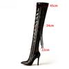 Neue Mode Designer Quasten Oberschenkelhoch Damen Schuhe Sexy Spitz Zehen Reißverschluss Overknee Stiefel Stilettoabsätze Größe 35-42