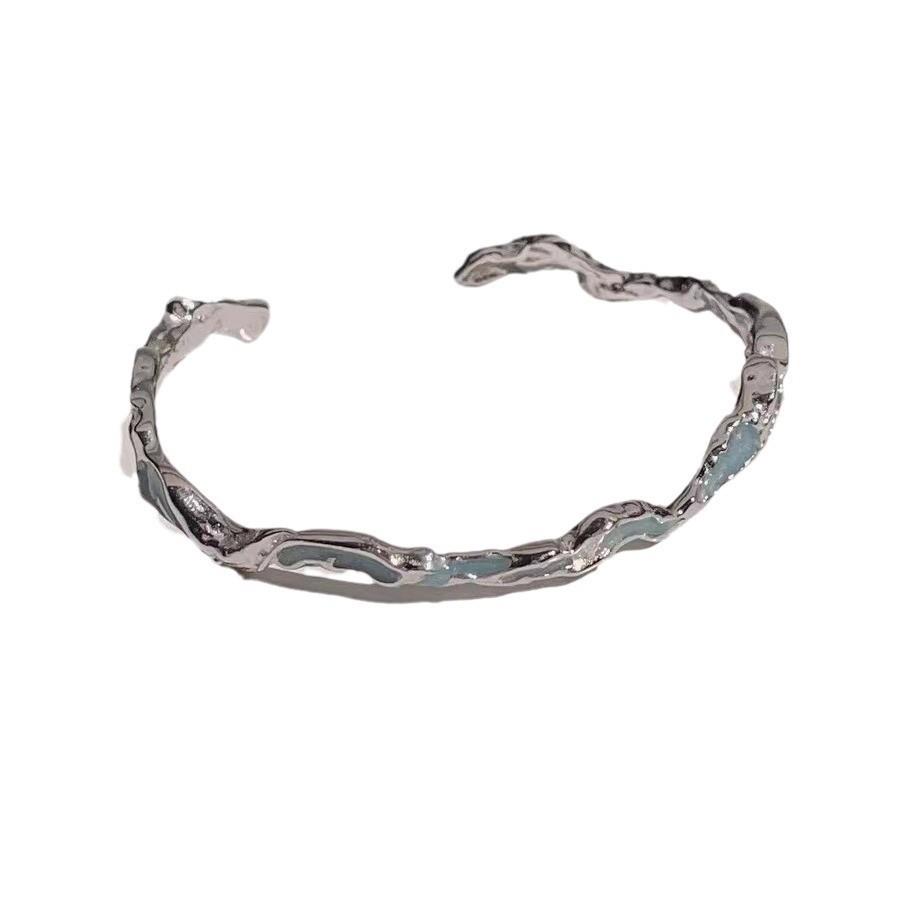 Wave Highend Blue Womens Bracelet Unique Geometric Shape Ideal For Giving Gift