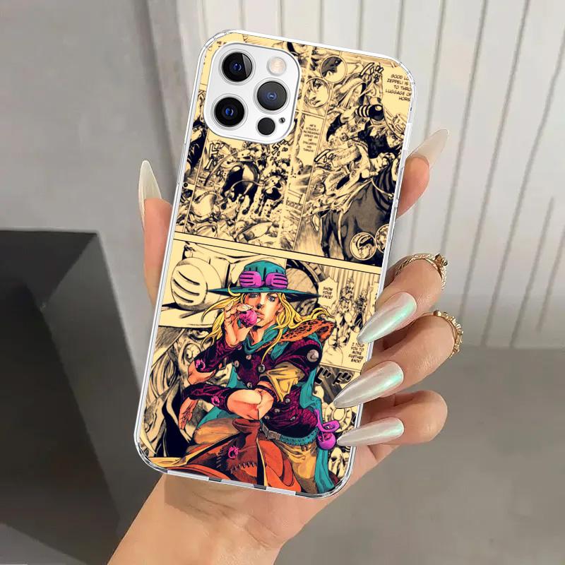 

JoJo Bizarre Adventur Anime Phone Case for Iphone 16 15 14 13 12 Mini 11 Pro Max 16E X XS XR 7 Plus 8 SE 2020 Soft Funda Print S iPhone 15 Pro