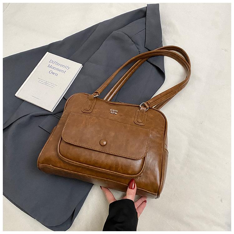 

Premium sense large-capacity bag women s new autumn and winter shoulder underarm bag portable tote bag