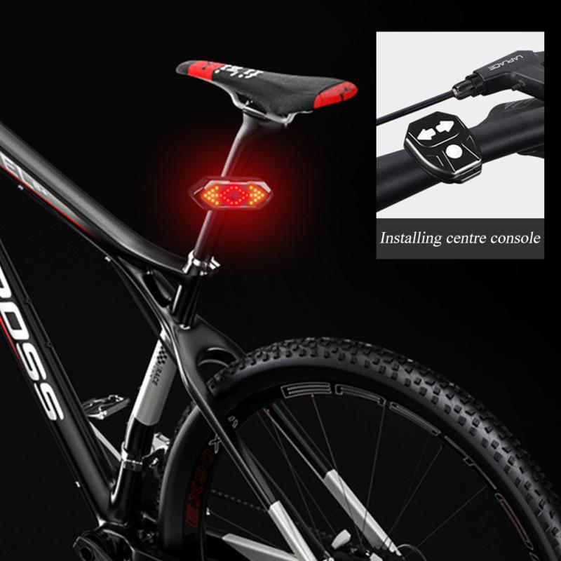 Fahrrad Hinten Schwanz Licht Anzeige Wasserdicht Usb Aufladbare Drahtlose Fernbedienung Blinker