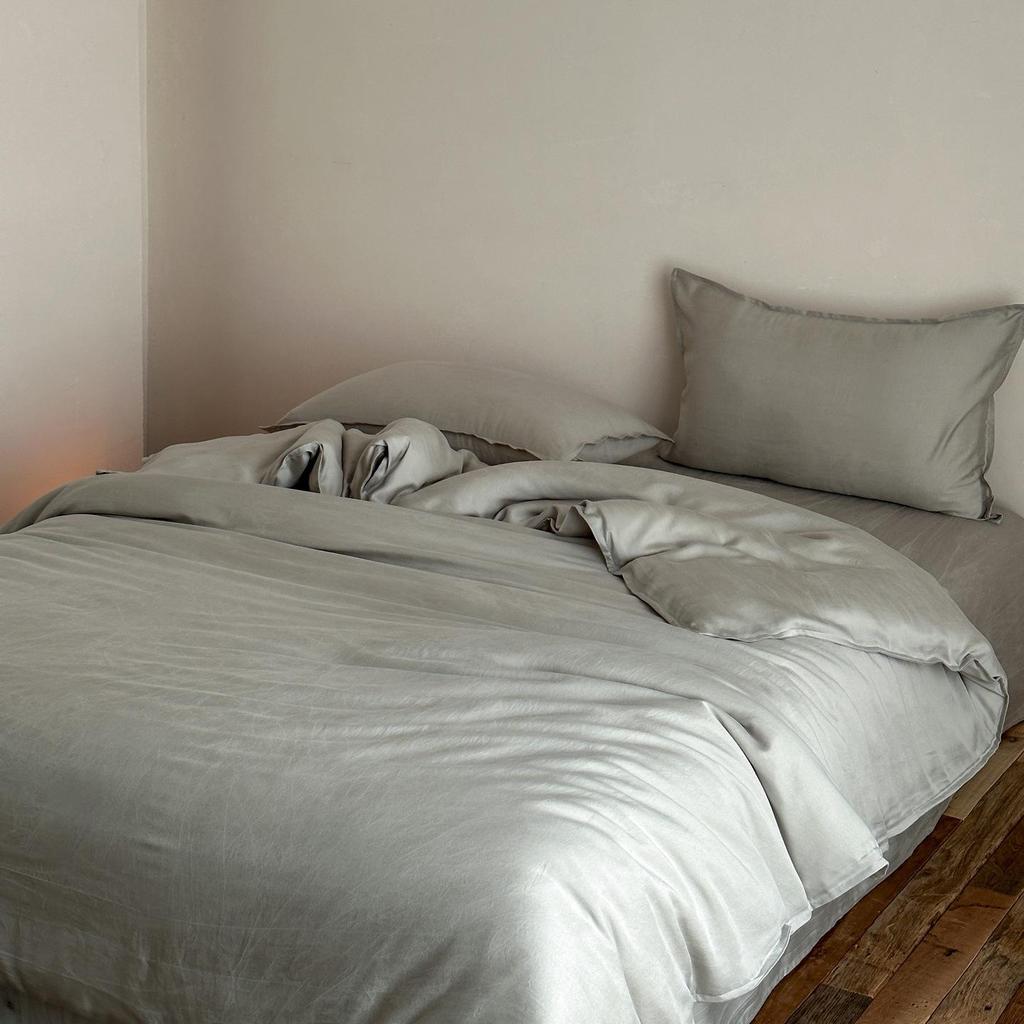 Premium Sand Washed Lyocell Tencel 4-Piece Set: Light Luxury, Machine Washable, Skin-Friendly, All-Season Bedding