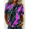 Women's T Shirt Print Graphic Marble Vintage Stylish Casual Short Sleeve Crew Neck Round Neck Regular Tops