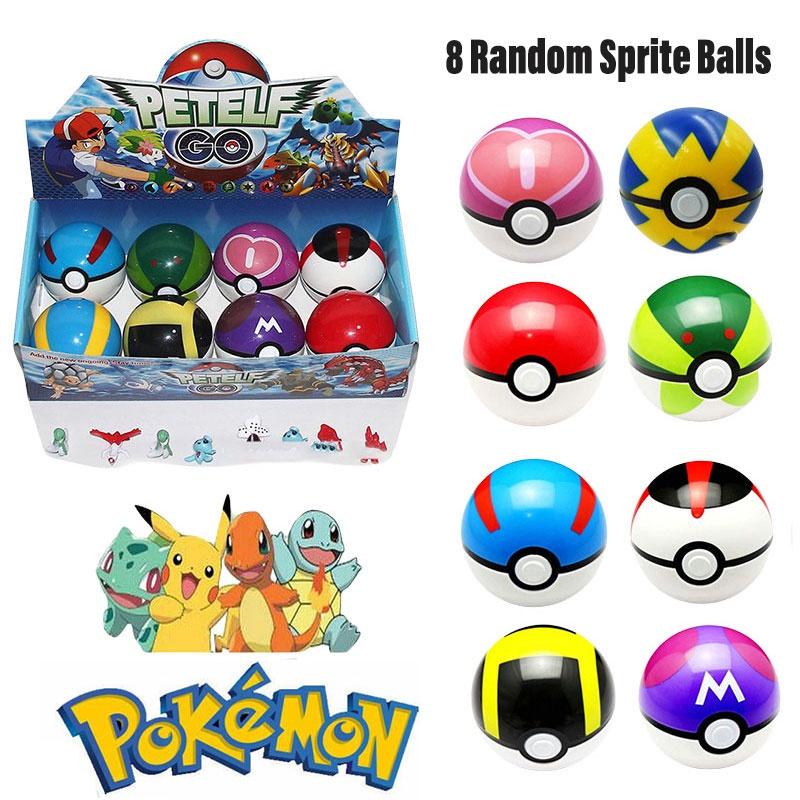 Kapesní monstrum Míčová hračka Průměr 7 cm Materiál ABS Sada 8 figurek Pokemon
