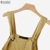 ZANZEA Women Summer Lace-Up Loose Wide-Leg Overalls
