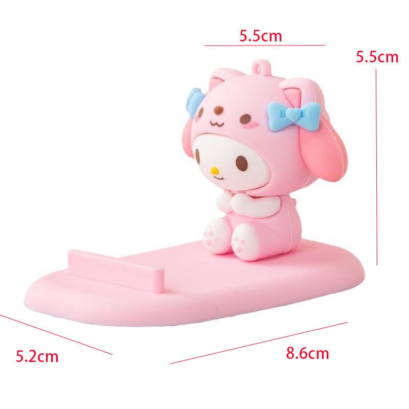 Sanrio Cartoon Cross-Border Phone Holder - Cute Desktop & Bedside Doll Ornament