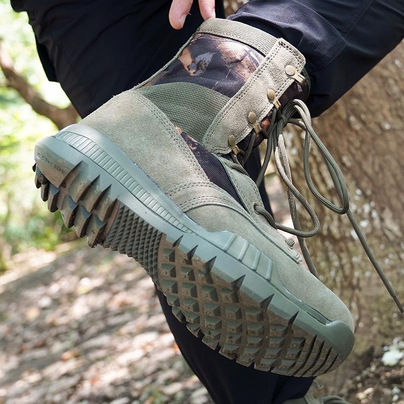 High-top Hunting Training Boots Men Desert Combat Boots Lace Up Winter Shoes Lightweight Sneaker Outdoor Hiking Shoes