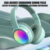 Foldable LED Gaming Headphone with Noise Canceling Bluetooth-compatible 5.4 Long Battery Life Auxiliary TF Card Support