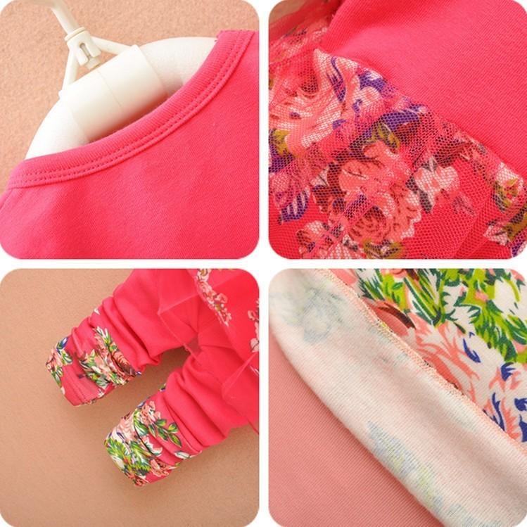 Premium Qualität Kleinkind Säugling Kinder Baby Mädchen Outfits Kleidung T-Shirt Tops Kleid Und Hosen 2-teiliges Set