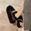 Mao Mao schoenen dames ronde neus herfst en winter instappers Koreaanse versie luie Doudou lamswol nieuwe dikke zool fluwelen katoenen schoenen buitenkleding