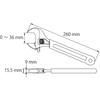 Lobtex (shrimp) monkey wrench 250mm (insulated grip) S36