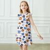 Children's Flying Sleeve Round Neck Summer A-Line Casual Holiday Floral Print Loose Dress