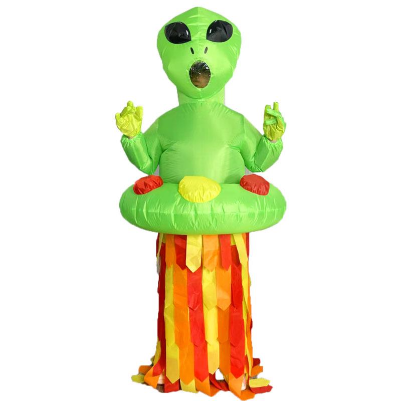 Halloween Inflatable Alien Ghost Costume: Funny Cartoon Mascot Prop