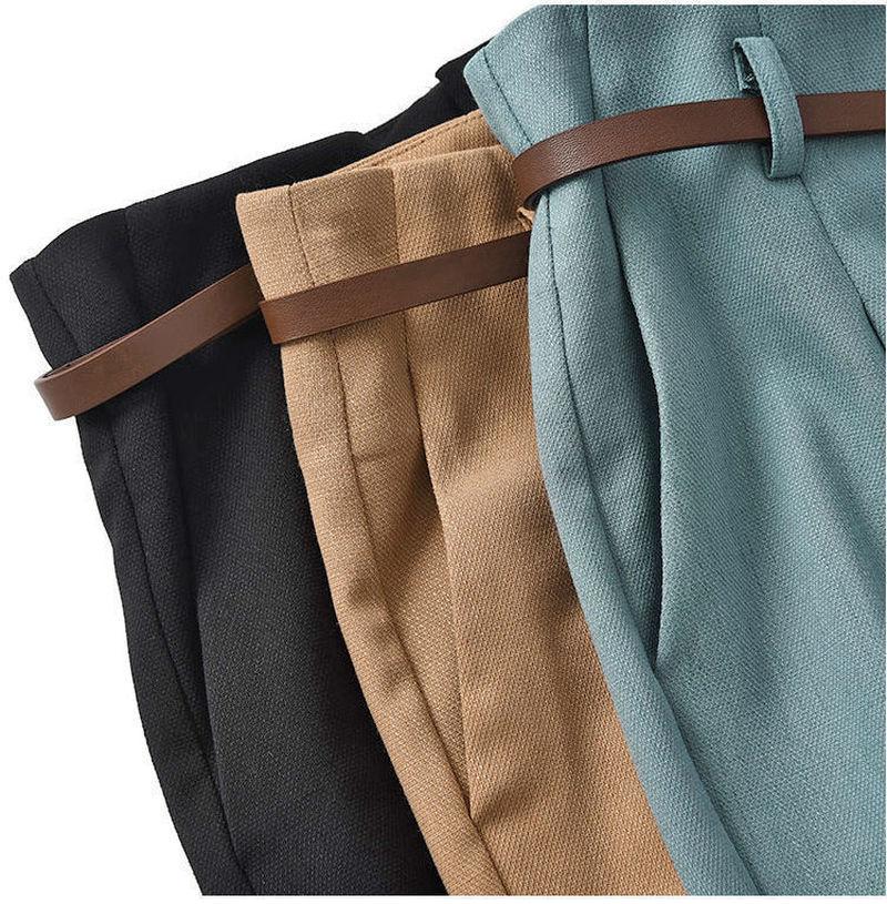 Kancelářské harémové kalhoty s vysokým pasem dámské podzimní rovné černé ležérní kostým kalhoty módní pantalon volné vintage dámské kalhoty 23860
