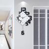 Large Wall Clock Silent Pendulum Battery Operated Non Ticking for Living Room Bedroom Office Home Decorative Wall Clock Square White Wood