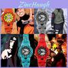 Relógio da Moda Estilo Fã de Naruto Desenho Animado Para Adolescentes À Prova D'água Movimento Eletrônico Mostrador Quadrado 37mm